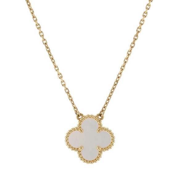 Van Cleef & Arpels Vintage Alhambra mother-of-pearl and gold necklace - Picture 1 of 2